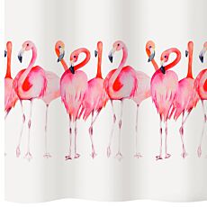 diaqua Textil-Duschvorhang «Flamingo», wasserabweisend, Flamingo-Design, 180 x 180/200 cm