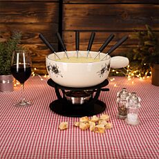 Nouvel Käsefondue-Set «Edelweiss-Duo», 9-teilig für 6 Personen
