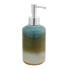 Distributeur de savon diaqua «Ruen», céramique, marron/aqua