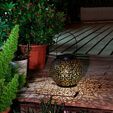 LED-Solar-Laterne mit Ornament, Ø 18 cm