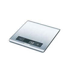 Beurer Küchenwaage, Edelstahl, ultra flach mit Tara-Funktion