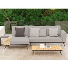 Gartenlounge «Jason», Teakholz, Armteil links