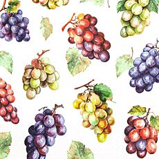 Servietten «Wine Grapes», 20 Stück, 33 x 33 cm, 3-lagig