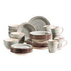 Service de vaisselle Mäser «Lumaca», 30 éléments gris