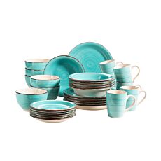 Service de vaisselle Mäser «Lumaca», 30 éléments bleu