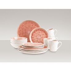 Mäser Geschirr-Set «Frozen», 16-teilig koralle