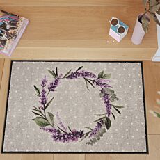 Türmatte Lavender Wreath, 50 x 75 cm, rutschfest & waschbar