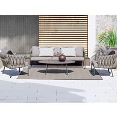 Salon de jardin Palmera, 4 éléments, anthracite, au design moderne