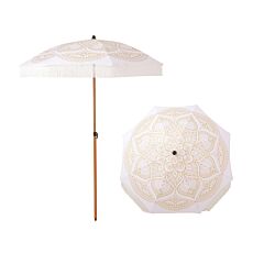 Sonnenschirm «Mandala», mit Aufdruck und Fransen