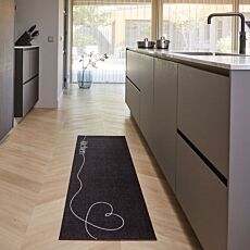 Tapis de cuisine Kitchen Black, moderne et facile d'entretien