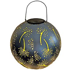 Lanterne solaire LED avec motif floral, lumière blanche chaude