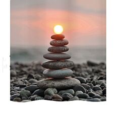 diaqua Duschvorhang Textil Zen. 100% Polyester. 30º waschbar