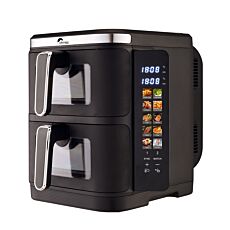 Ohmex Heissluftfritteuse «Doppel Air Fryer», 2 Schubladen à 5,5 L, 12 Programme