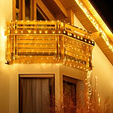 Filet lumineux XL, 208 LED, 5x1,5 m, avec câble transparent, pour l'extérieur