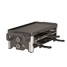 Four/gril à raclette Ohmex 3-en-1, pour 8 personnes, avec 11 poêlons et système de chauffage double
