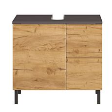 Meuble sous-lavabo Silas, avec tiroir et portes à amortissement