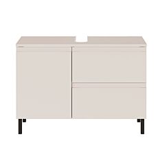 Waschbecken-Unterschrank Silas «breite Ausführung», mit Schublade, Klappe und Türdämpfung beige