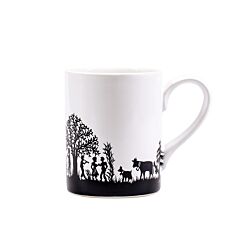 Scherenschnitt Tassen-Set «Bergchilbi», 4 Stück