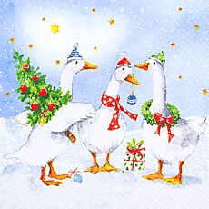 Serviettes « Funny Geese », 20 pièces, 3 couches, 33x33 cm