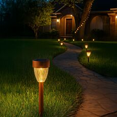 LED-Solarlampe Wood, 3er-Set