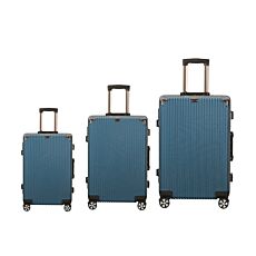 Lot de valises « Chicago », 3 pièces avec 4 roulettes et serrure TSA