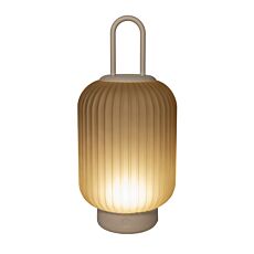 Lanterne en verre avec fonction tactile, intensité réglable, 3 couleurs de lumière, USB-C sable