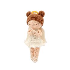 Le kit crochet Hardicraft « Ange Annelies », y compris du fil, de la ouate de rembourrage et un livret d'instructions