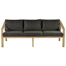 3-Sitzer Sofa «Paris», Aluminium in Holzoptik