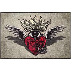 Paillasson wash+dry « Flaming Heart », 50x75 cm