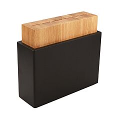 Bloc à couteaux pour 5 couteaux, avec socle noir et fonction magnétique