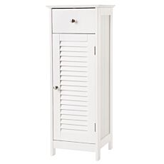 Meuble de salle de bain VASAGLE « Manon », avec porte à lamelles et tiroir