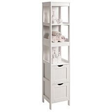 Armoire haute de salle de bain VASAGLE « Nino », avec 3 étagères et 2 tiroirs