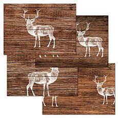 Papiertischset «Deer Lodge», mit tierischen Motiven