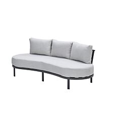 Lounge-Sofa «Tirolo», wasserabweisend, Aluminiumgestell anthrazit-grau