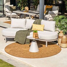 Canapé de salon de jardin «Tirolo», hydrofuge, structure en aluminium taupe