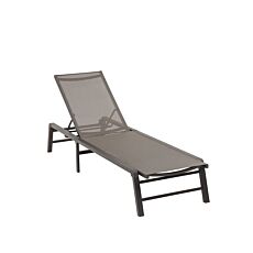 Chaise longue «Flow», pliable, réglable en 4 positions anthracite