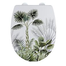 Siège de WC « Mascali » avec relief, système d'abaissement automatique, thermoplastique