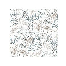 Tischdecke «Arabella», Floral, weiss-petrol