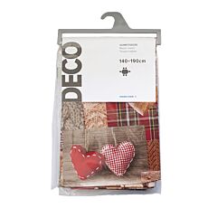 Tischdecke «Milano», Herz-Dessin, abwischbar.