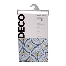 Nappe « Arabella », rectangulaire, motif mosaïque bleu clair, imperméable