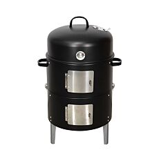 Nouvel 3-in-1 Feuerschale, Grill & Räuchertopf, mit Thermometer und Lüftungstüren