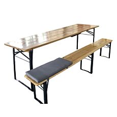 Sitzkissen für Festbankgarnitur, mit Klettverschluss und Reissverschluss