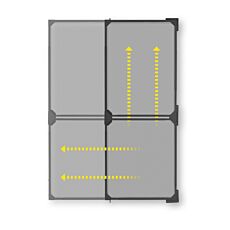 Teleskop-Insektenschutz-Schwingtür, magnetisch