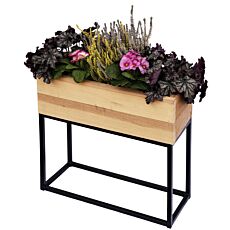 Jardinière surélevée en bois/métal «Douglas» – 50x20x50 cm