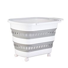 Wäschetrolley, faltbar mit Rollen und Griff, 89 Liter