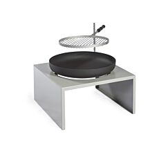 Feu du Jardin Feuerschale «Moderne», mit Grillarm und höhenverstellbarem Grillrost