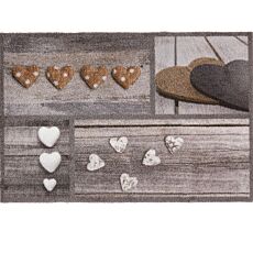 Paillasson Ambiance «Hearts», 50x75 cm, résistant aux intempéries et antidérapant