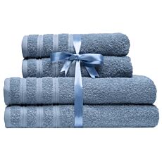 Linge éponge uni, lot de 4