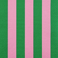 Servietten «Just Stripes green», 20 Stück, 3-lagig, 33 x 33 cm