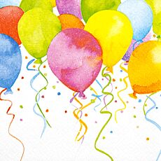 Servietten «Balloons», 20 Stück, 3-lagig, 33 x 33 cm